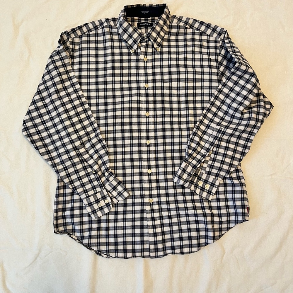 Nautica Button-up Men’s Shirt, Size Large